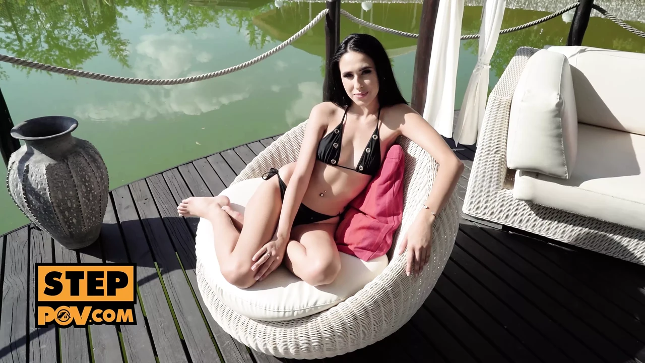 POV - Your hot stepdaughter Alyssa Bounty is wet and ready to fuck