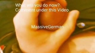 Massivegerman - cea mai mare pulă germană are parte de un final de spermă uriaș