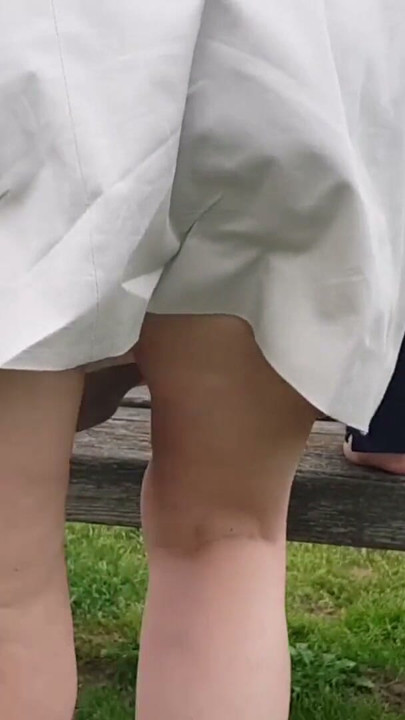 Ainoa – exhibit at park without underwear | Clip 1
