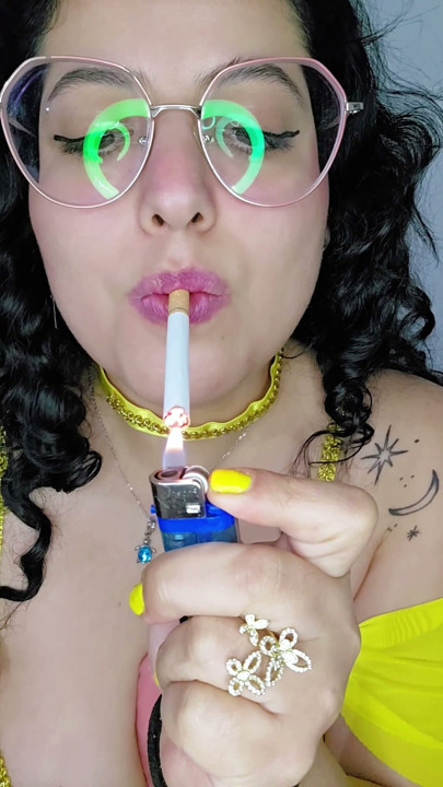 Eddie Queens ft. babyluna939 - Princess Belle Smoking Fetish, Smoke Blowjob and Facial Finish Part 2 | Clip 1