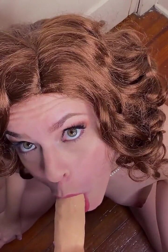 Kat's Sultry '50s Housewife Fantasy 4K POV Dildo BJ Bliss Awaits!