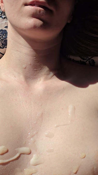Gently Taking Care Of His Hard Cock! POV Cum On Tits! | klip 2