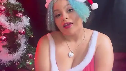 Naughty Christmas Elf Plays with Big Toy