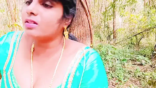 Outdoor Jungle Sex. Desi Bhabi Fucking Husbend's Small Stepbrother Big Dick in Forest. Telugu Dirty Talks.