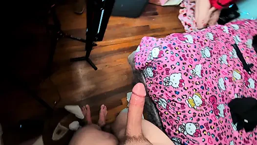 Skinny Goth Roommate Get Face Fucked, Bent Over, & Facialed