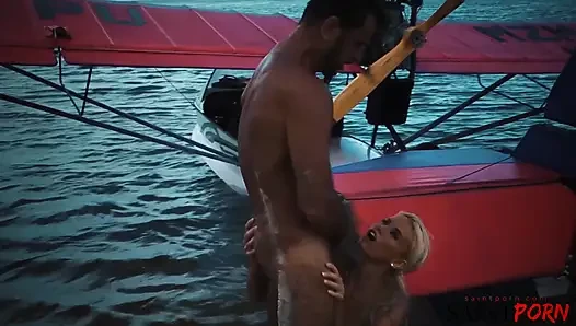 Caylian Curtis Fucks a Pilot on a Secluded Island Beach
