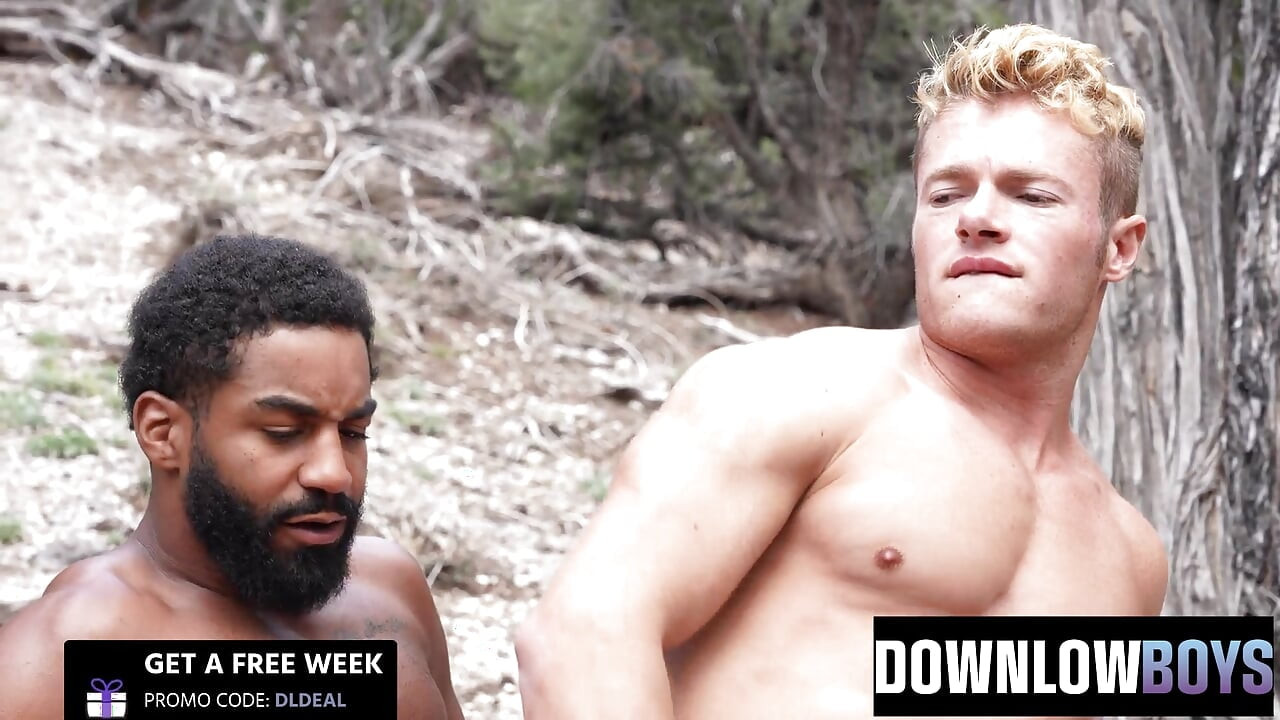 DOWNLOW BOYS - Pax Perry Bent Over & Fucked Outside By Dominant Trail Hiker