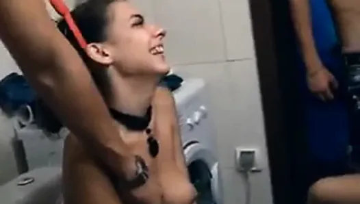 Group bathroom fuck at the party