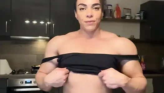 Hope you're not afraid of a blonde lady who can lift