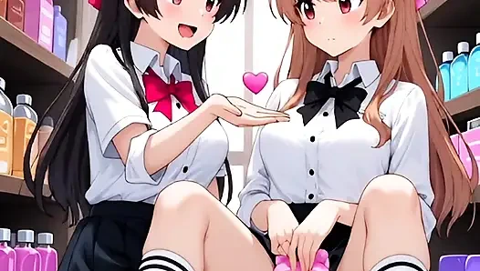 Хентай 2026! Они обожают сосать их мороженое, которое течет в их груди