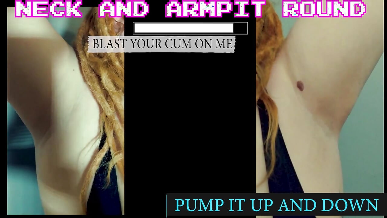 The jerk off to my neck armpits and boobies game jerk it