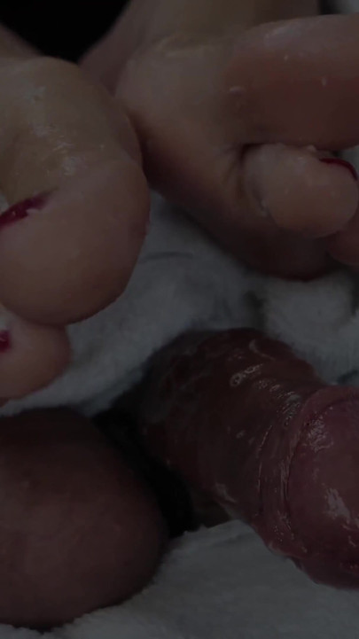 Quick car travel stop with dirty feet footjob & toejob | Clip 1
