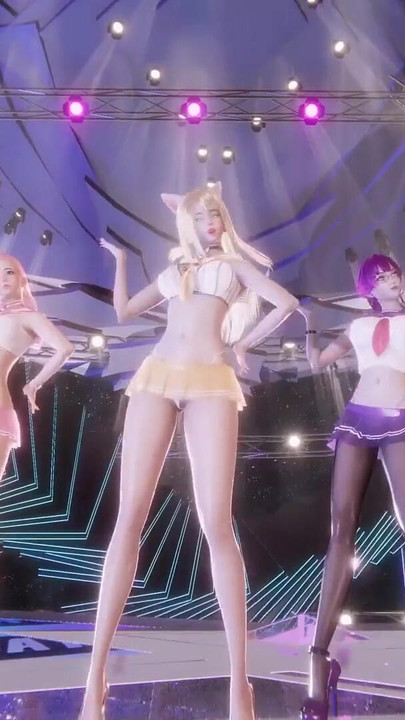 MMD SECRET NUMBER - WHO DIS Ahri Akali Seraphine Kaisa Evelynn เซ็กซี่ Kpop เต้นลีกของตํานาน เฮนไต ไม่เซ็นเซอร์ 4K 60FPS | คลิป 1