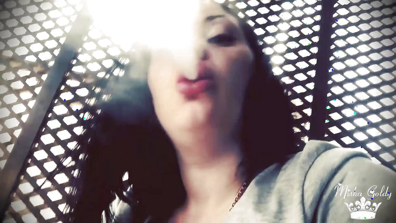 Blowing shisha smoke from itching nose and scratching it all the time!