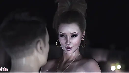 Istri dan ibu tiri lagi asik nyepong toketnya di jacuzzi