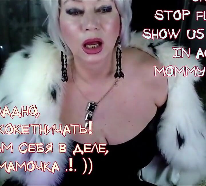 A Lovely Mature Bitch Flirts in a Fur Coat, and Then Gives Us Frantic Masturbation with Squirting!