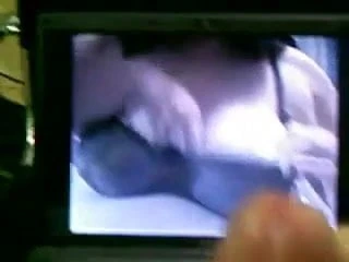 wanking and cumming over big tits