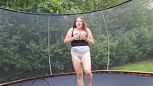 Jumping on the Trampoline with Stepmom Leads to Sex Mistake