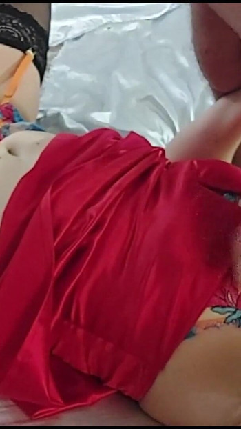 Must-see moment from "2407ss1(01) - French Amateur Slut, Clothed Sex, Satin Lingerie, Deepthroat, Rimming, Doggystyle,"