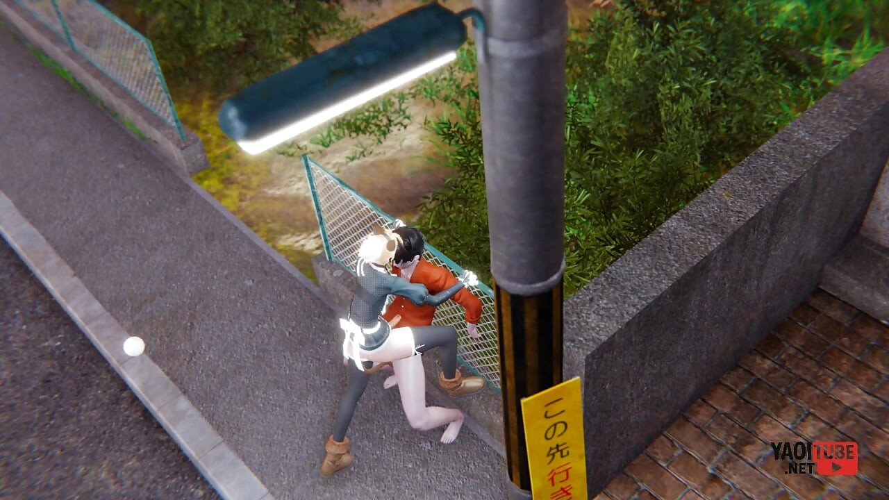 Yaoi - 공공 장소에서 따먹히는 섹시한 고양이 메이드 펨보이