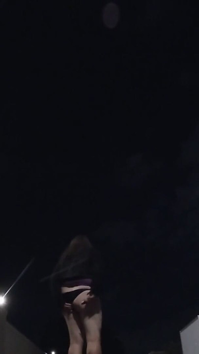 Older Mature and Horny CD outdoors crusing in a parkking lot got caught ! | Clip 1