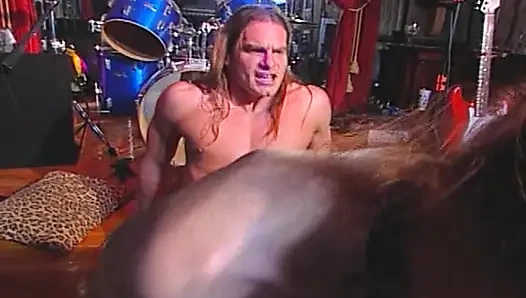 Drooling Deepthroat Slut Gets Pussy Fingered in Band Orgy