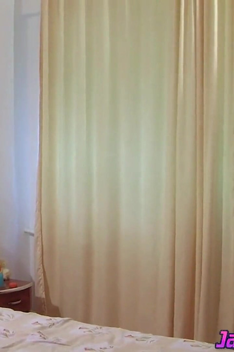 Black pantyhose dildo blow job