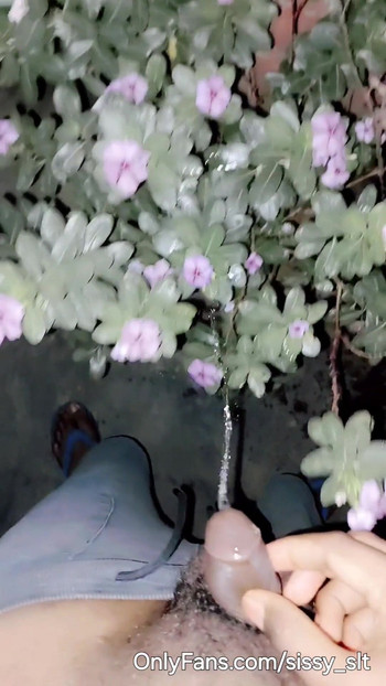 Spectacular moment from "Micro penis sissy femboy rub, play and piss"