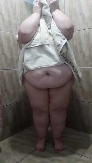 Thrilling moment from "Sexy BBW taking shower"