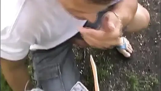 Halka açık bir parkta sert eşcinsel eylemi