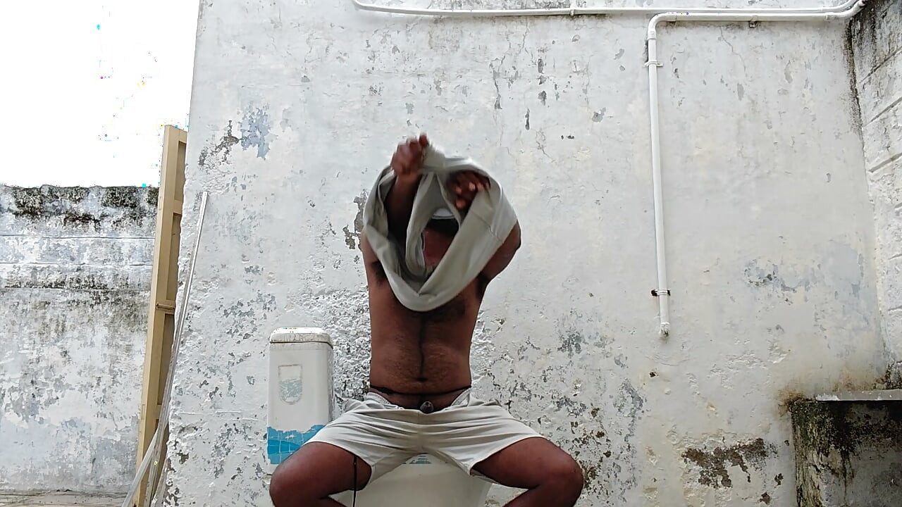 Washing the bathroom in XHard Village