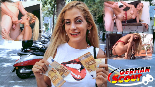 Exploradora alemana - chica latina flaca recogida y follada por dinero en efectivo