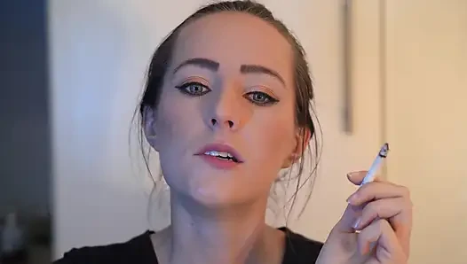 Sensual Close up Smoking with Petite Girl