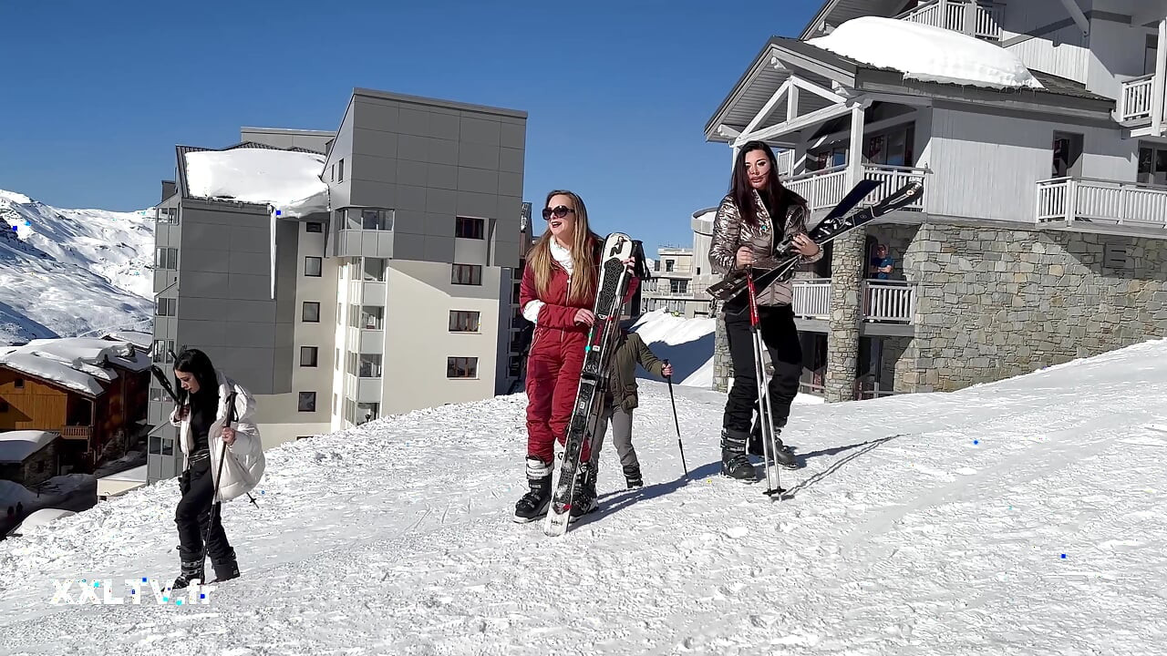 Threesome in an igloo