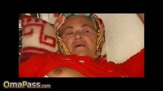 OmaPass Sexy grannies  masturbating her hairy pussy