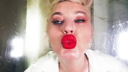 Valentinstag lippenstift-tester