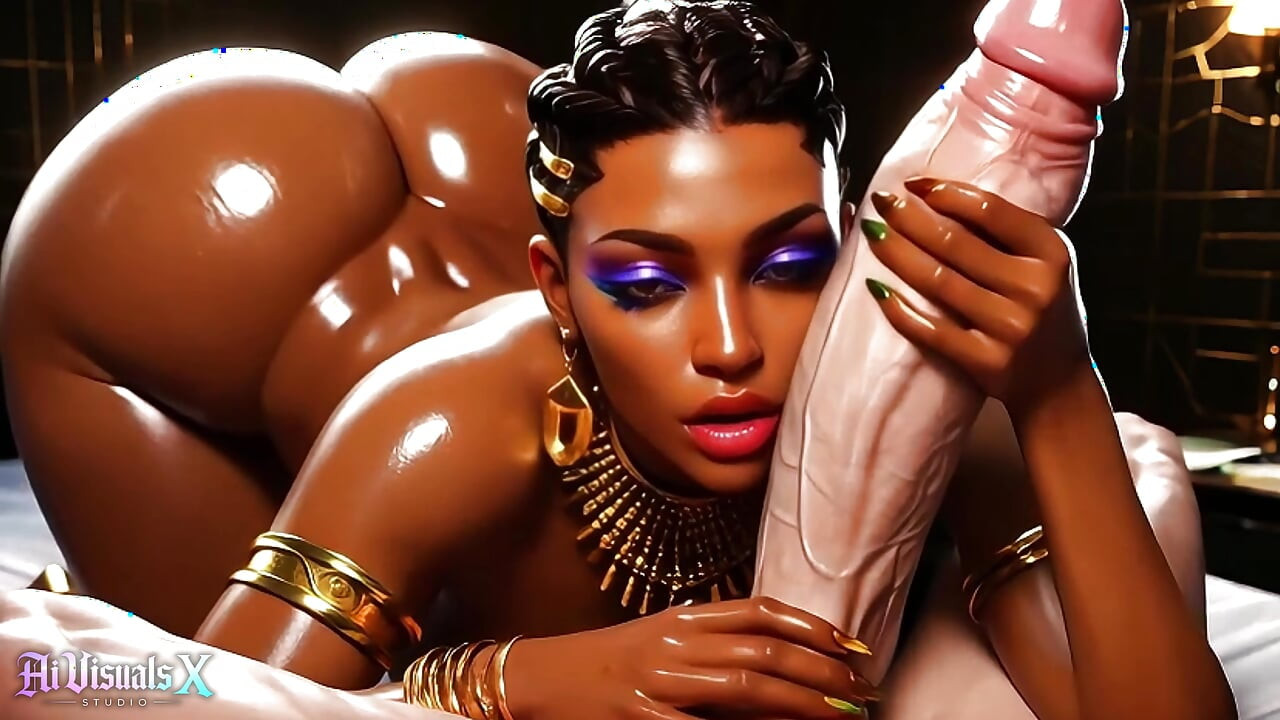 Smukke EBONY Babes med BWC - Interracial Fantasy Edit (AI genereret)
