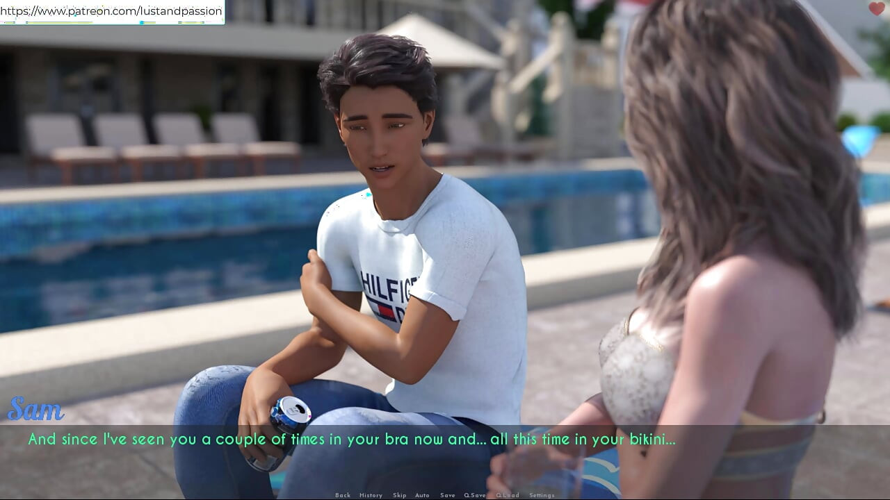 Awam - sam membantu sophia dengan rumput mendapatkan pemandangan yang indah