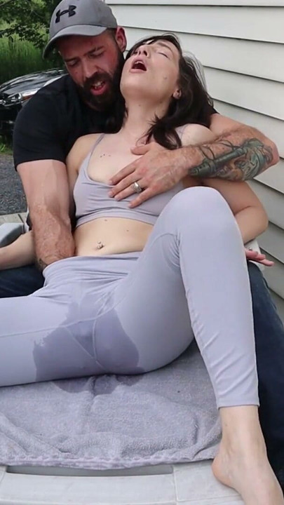 Romantic Outdoor Squirting in Yoga pants - with Jess & Tony | Clip 1