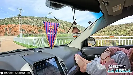 My Friend Loves My Feet and I Make Him a Nice Handjob with My Feet and I Turn My Wet Pussy on Him Ho