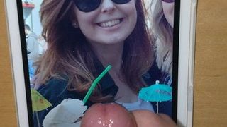 Cum on Heather in sunglasses