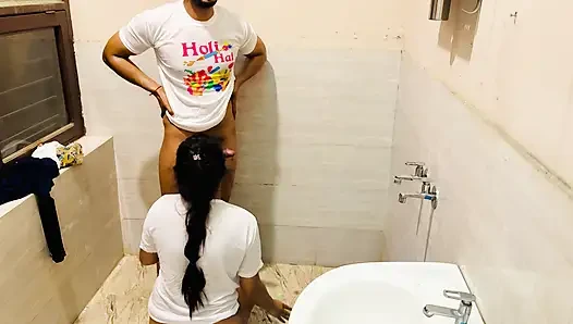 Ateşli Hintli desi çift holi özel romantizmi