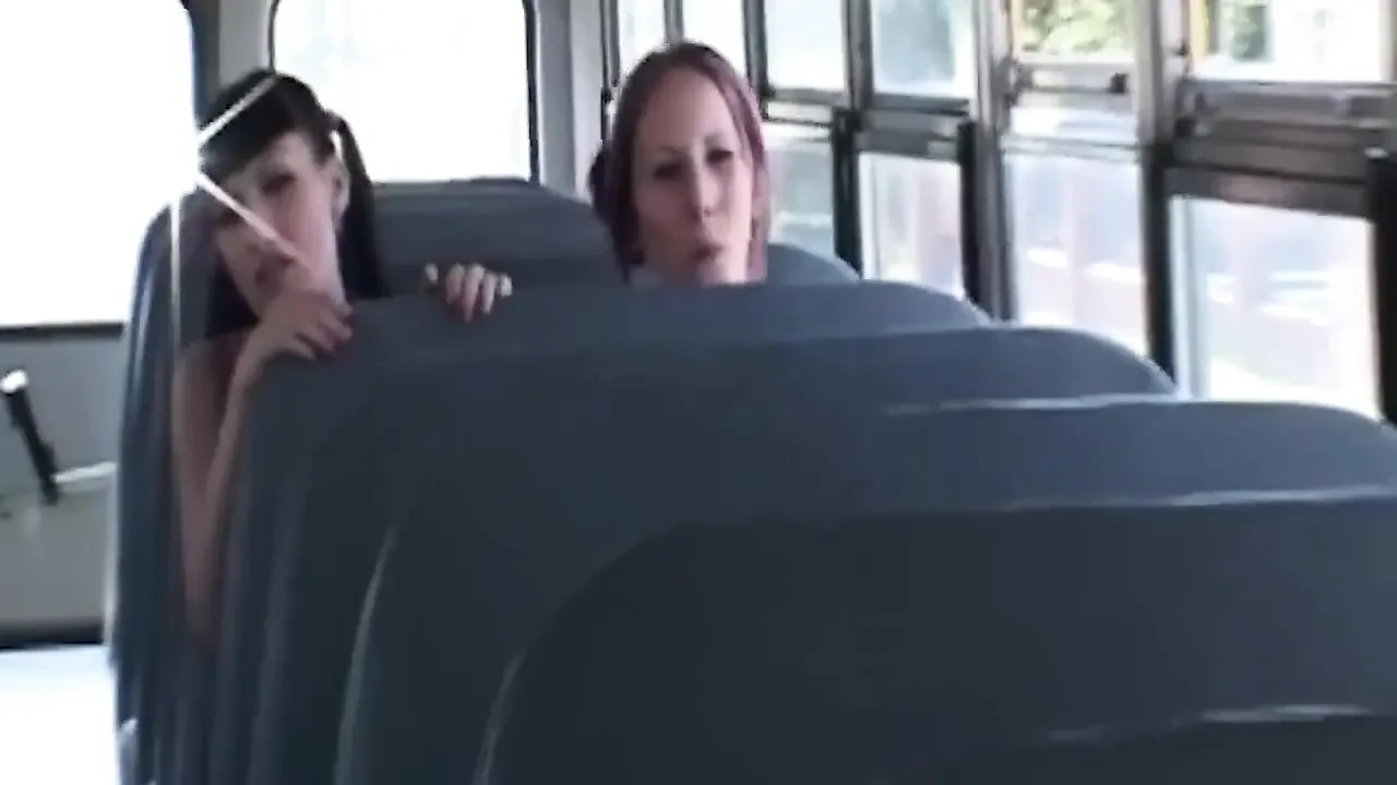 Tattooed Brunette's Steamy Bus Fingering and Licking Session