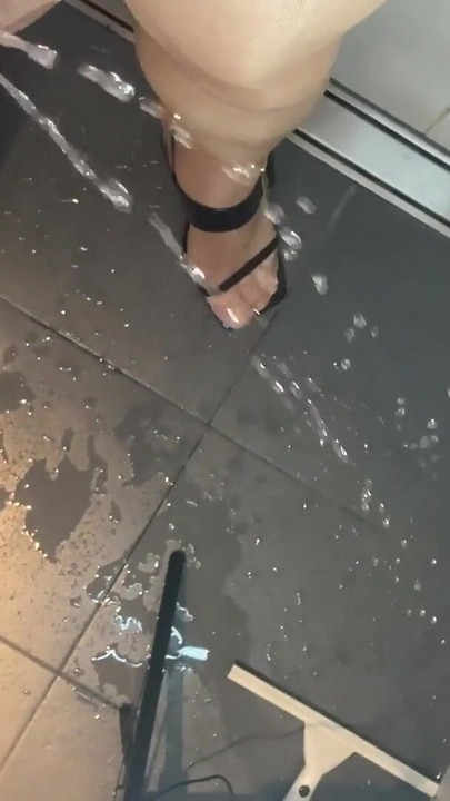 Unforgettable moment from "Pantyhose and High Heels Crossdresser Pissing"