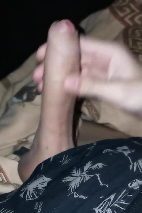 Bald Big Dick Is Very Excited at Night and Dripping Precum!