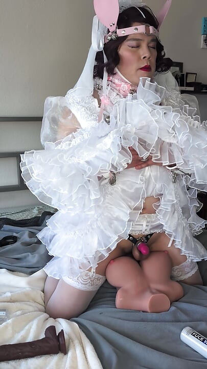 Sissy Bride Riding Her Doll