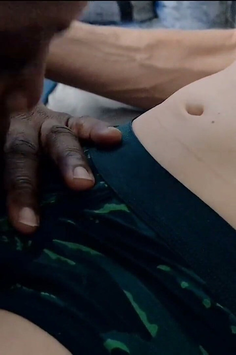 A Black Stepmom Sucks Her Little White Stepson in His Dinosaur Undies