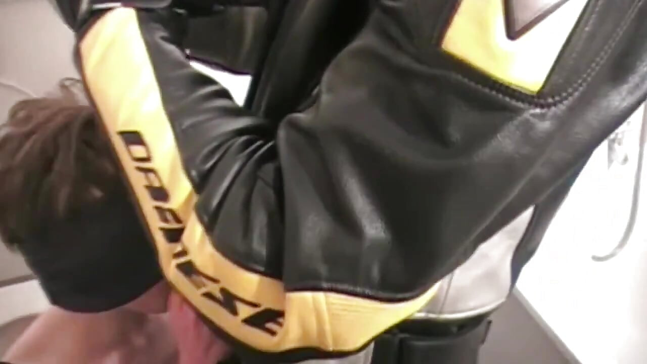 Innocent twink used in toilets by motorbiker