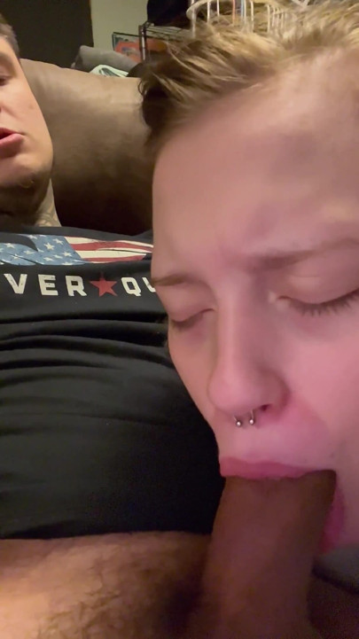 18 Year Old Sucks Her First Cock!!