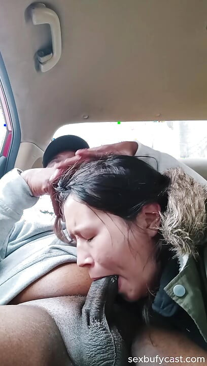 Asian Street Hooker Car Blowjob - Risky Roadside Deepthroat & Swallow & MILF
